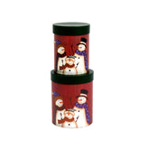 Set doua cutii rotunde model Craciun H 17